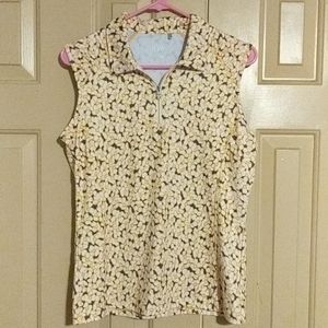 Floral NivoSport Sleeveless Collared Shirt